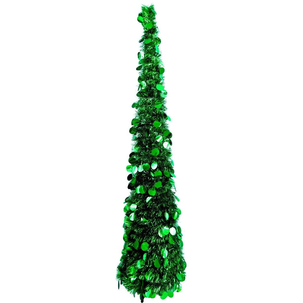5 ft. Pop Up Christmas Tinsel Tree Collapsible wit